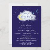 Midnight Blue Starlit Baby Boy Bliss Stork Kaart (Voorkant)