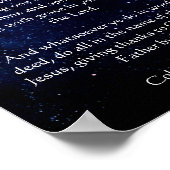 Midnight Blue Starry Sky Custom Text Poster (Hoek)