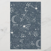 Midnight Blue Sterrennacht Baby shower Bingo (Achterkant)