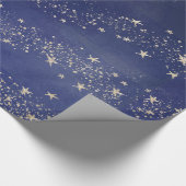 Midnight Blue Sterrennacht Sky Cadeaupapier (Hoek)