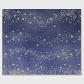 Midnight Blue Sterrennacht Sky Cadeaupapier (Vlak)