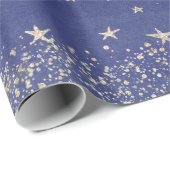 Midnight Blue Sterrennacht Sky Cadeaupapier (Rol Hoek)