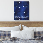 Midnight Blue sterry sky Canvas Afdruk (Insitu (Slaapkamer))