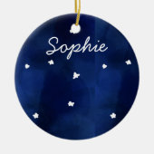 Midnight Blue sterry sky Keramisch Ornament (Voorkant)