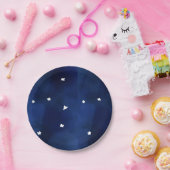 Midnight Blue sterry sky Papieren Bordje (Feest)
