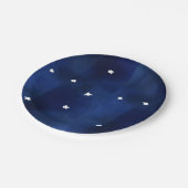 Midnight Blue sterry sky Papieren Bordje (Gekanteld)