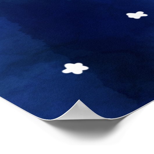 Midnight Blue sterry sky Poster (Hoek)