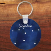 Midnight Blue sterry sky Sleutelhanger (Voorkant)