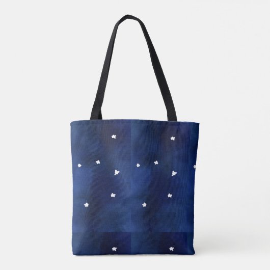 Midnight Blue sterry sky Tote Bag (Achterkant)