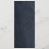 Midnight Blue String Lights Bruiloft Menu Kaart (Achterkant)