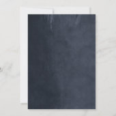 Midnight Blue String Lights bruiloft uitnodiging (Achterkant)