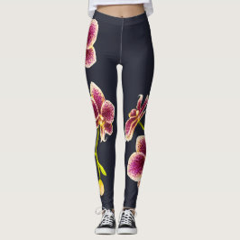 Midnight Blue, Tan Orchid Leggings