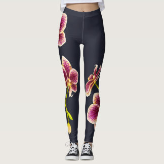 Midnight Blue, Tan Orchid Leggings