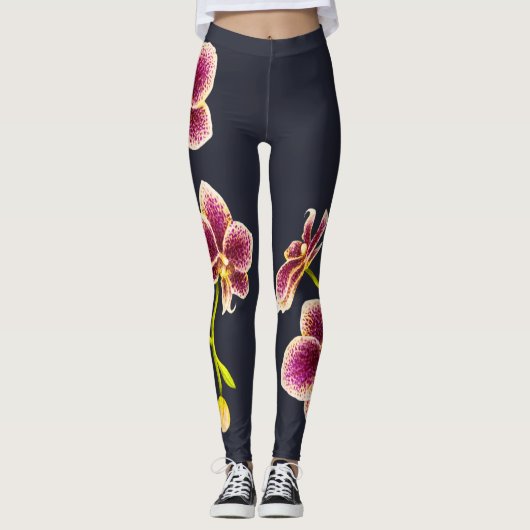 Midnight Blue, Tan Orchid Leggings (Voorkant)