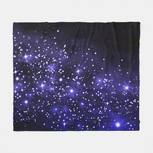 Midnight Blue Twilight Fleece Deken (Voorkant (Horizontaal))