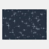 Midnight Blue Twinkle Star Inpakpapier Vel (Voorkant 2)