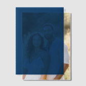 Midnight Blue Vellum Overlay – Elegant Uitnodigingen (Offset (Koppel))