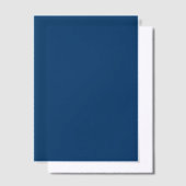Midnight Blue Vellum Overlay – Elegant Uitnodigingen (Offset)