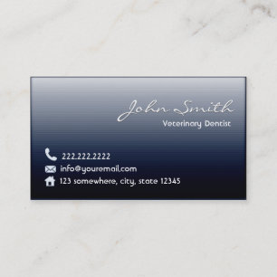 Midnight Blue Veterinary Dentist Visitekaartje