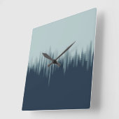 Midnight Blue Vierkante Klok (Hoek)