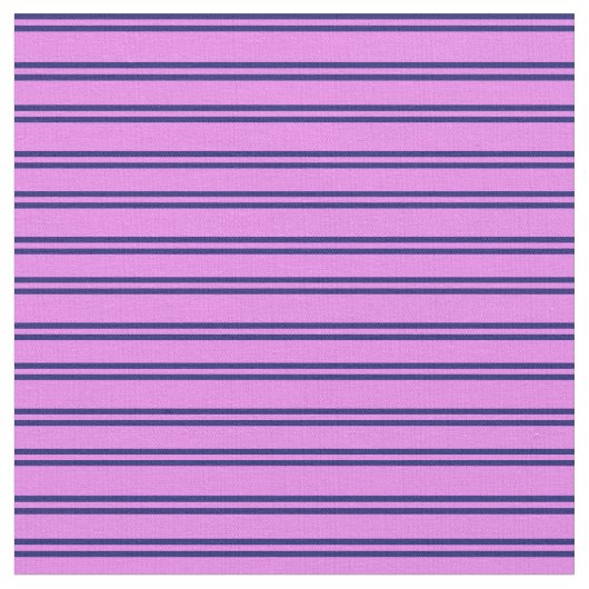 Midnight Blue & Violet Pattern of Stripes Stof (Close Up)