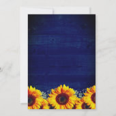 Midnight Blue Vrijgezellenfeest Zonnebloem String  Kaart (Achterkant)
