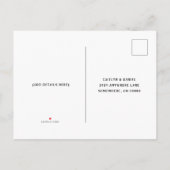 Midnight Blue Waterverf Galaxy Wedding RSVP Uitnodiging Briefkaart (Achterkant)