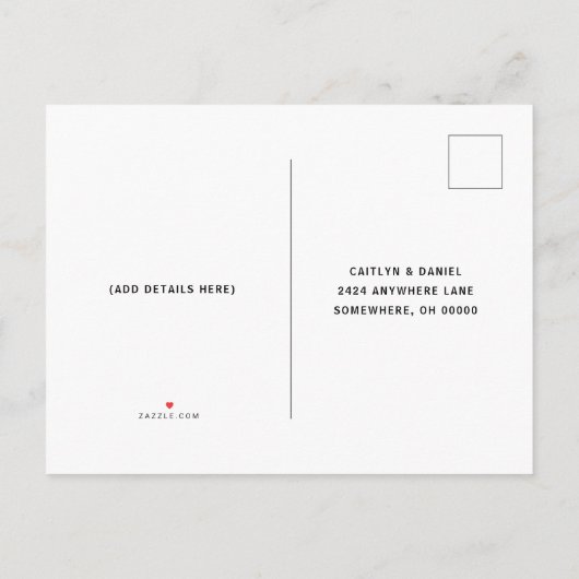 Midnight Blue Waterverf Galaxy Wedding RSVP Uitnodiging Briefkaart (Achterkant)