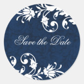 Midnight Blue Wedding Stickers (Voorkant)