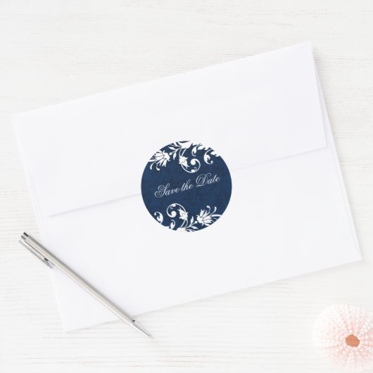 Midnight Blue Wedding Stickers (Envelop)