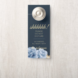 Midnight blue Welkom / Niet storen deur hanger