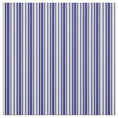 Midnight Blue & White Lines Pattern Stof (Swatch)