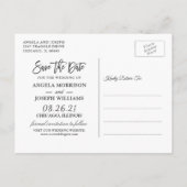 Midnight Blue Wood Mason Jar Light Save the Date Aankondigingskaart (Achterkant)