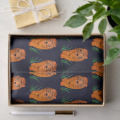 Midnight Blue Year of the Tiger Tissue Paper Tissuepapier (Geschenk)
