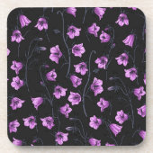 Midnight Bluebells, Harebells, Bellbloemen 2 Bier Onderzetter (Voorkant)