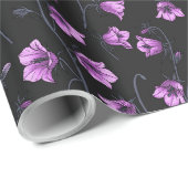 Midnight Bluebells, Harebells, Bellbloemen 2 Cadeaupapier (Rol Hoek)