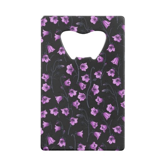 Midnight Bluebells, Harebells, Bellbloemen 2 Creditkaart Flessenopener (Achterkant)