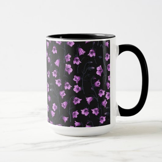 Midnight Bluebells, Harebells, Bellbloemen 2 Mok (Rechts)