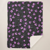 Midnight Bluebells, Harebells, Bellbloemen 2 Sherpa Deken (Voorkant)