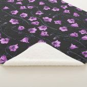 Midnight Bluebells, Harebells, Bellbloemen 2 Sherpa Deken (3/4)