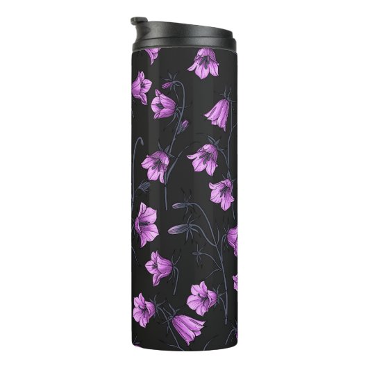 Midnight Bluebells, Harebells, Bellbloemen 2 Thermosbeker (Geroteerd rechts)