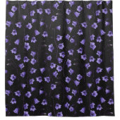 Midnight Bluebells, Harebells, bloemen Douchegordijn (Voorkant)