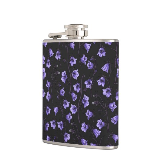 Midnight Bluebells, Harebells, bloemen Heupfles (Links)