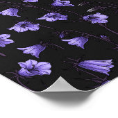 Midnight Bluebells, Harebells, bloemen Poster (Hoek)