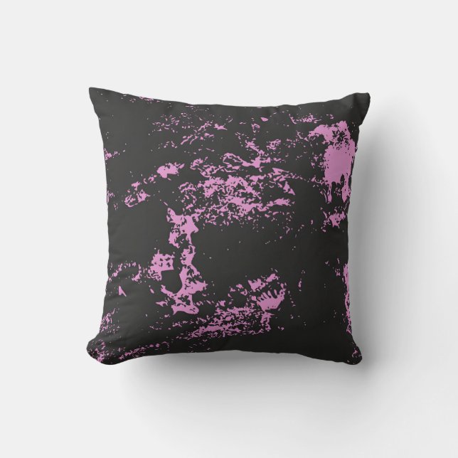 Midnight Blush Abstract Pillow Kussen (Voorkant)