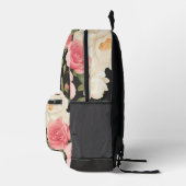 Midnight Blush Elegance handgeschilderde stijl Roz Bedrukte Rugzak (Rechts)