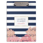 Midnight Blush Peony Clipboard Klembord (Voorkant)