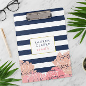 Midnight Blush Peony Clipboard Klembord