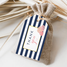 Midnight Blush Peony Vrijgezellenfeest Favor Tags Cadeaulabel
