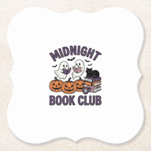 Midnight Book Club Halloween leesontwerp_1 Kartonnen Onderzetters